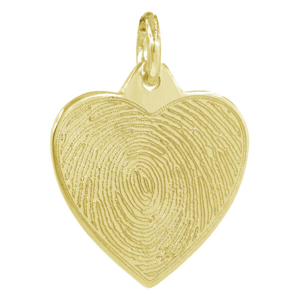 Classic Heart Gold Artisinal Print Front No Chain