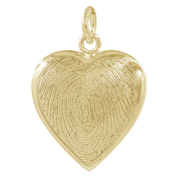 Classic Heart Urn Gold Artisinal Print Front No Chain