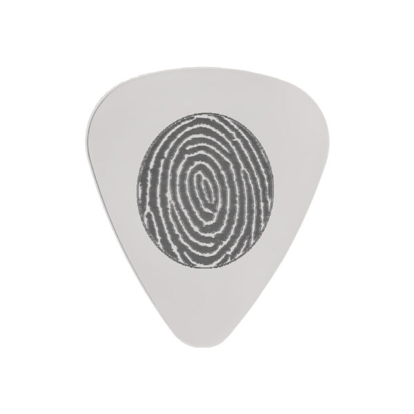 Stainless Guitar Pick Front